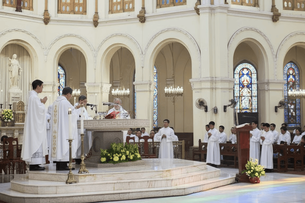 Experience the solemn beauty of a Mass at Notre Dame Cathedral of Saigon